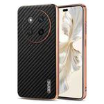 For Honor X60 Pro AZNS Electroplated Edge Carbon Fiber Texture Phone Case(Black)