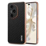 For Honor 300 Pro AZNS Electroplated Edge Carbon Fiber Texture Phone Case(Black)