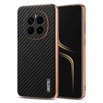 For Honor Magic7 AZNS Electroplated Edge Carbon Fiber Texture Phone Case(Black)