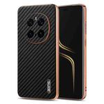 For Honor Magic7 Pro AZNS Electroplated Edge Carbon Fiber Texture Phone Case(Black)