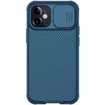 For iPhone 12 mini NILLKIN Black Mirror Pro Series Camshield Full Coverage Dust-proof Scratch Resistant Phone Case(Blue)