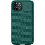 For iPhone 12 / 12 Pro NILLKIN Black Mirror Pro Series Camshield Full Coverage Dust-proof Scratch Resistant Phone Case(Dark Green)