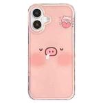 For iPhone 16 Double-sided IMD Printed TPU Phone Case(Pink Pig)