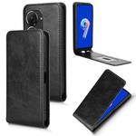 For ASUS Zenfone 10 Magnetic Vertical Flip Leather Phone Case(Black)