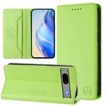 For Google Pixel 7a RC01 Dual-Folded Magnetic Suction RFID Leather Phone Case(Grass Green)