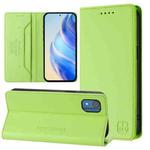 For Nokia C02 RC01 Dual-Folded Magnetic Suction RFID Leather Phone Case(Grass Green)