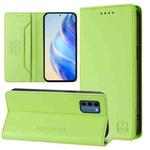For Nokia C300 RC01 Dual-Folded Magnetic Suction RFID Leather Phone Case(Grass Green)