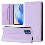 For Nokia C300 RC01 Dual-Folded Magnetic Suction RFID Leather Phone Case(Light Purple)