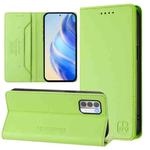 For Nokia G42 / G310 RC01 Dual-Folded Magnetic Suction RFID Leather Phone Case(Grass Green)
