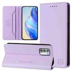 For Nokia G42 / G310 RC01 Dual-Folded Magnetic Suction RFID Leather Phone Case(Light Purple)