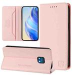 For Nokia XR20 RC01 Dual-Folded Magnetic Suction RFID Leather Phone Case(Pink)