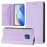 For Nokia XR20 RC01 Dual-Folded Magnetic Suction RFID Leather Phone Case(Light Purple)