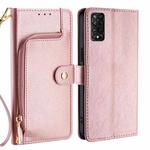 For TCL 50 5G Zipper Bag Leather Phone Case(Rose Gold)