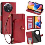 For TCL 60R 5G Zipper Bag Leather Phone Case(Red)