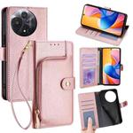 For TCL 60R 5G Zipper Bag Leather Phone Case(Rose Gold)