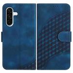 For Samsung Galaxy A36 5G Elephant Head Embossed Phone Leather Case with Lanyard(Royal Blue)