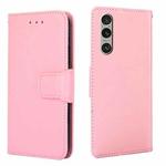 For Sony Xperia 1 VI Crystal Texture Leather Phone Case(Pink)