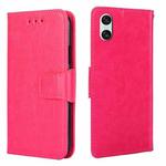 For Sony Xperia 10 VI Crystal Texture Leather Phone Case(Rose Red)