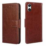 For Sony Xperia 10 VI Crystal Texture Leather Phone Case(Brown)