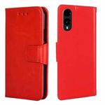 For Fujitsu Arrows We2 Crystal Texture Leather Phone Case(Red)