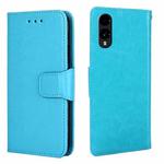 For Fujitsu Arrows We2 Crystal Texture Leather Phone Case(Sky Blue)