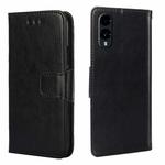 For Fujitsu Arrows We2 Crystal Texture Leather Phone Case(Black)