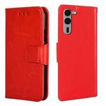 For Fujitsu Arrows We2 Plus Crystal Texture Leather Phone Case(Red)