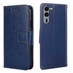 For Fujitsu Arrows We2 Plus Crystal Texture Leather Phone Case(Royal Blue)