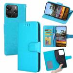 For Redmi Note 14 4G 164.84mm Crystal Texture Leather Phone Case(Sky Blue)