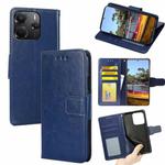 For Redmi Note 14 4G 164.84mm Crystal Texture Leather Phone Case(Royal Blue)