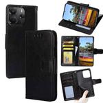 For Redmi Note 14 4G 164.84mm Crystal Texture Leather Phone Case(Black)