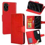 For Redmi A5 4G 171.7mm Crystal Texture Leather Phone Case(Red)