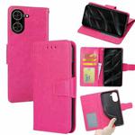 For Redmi A5 4G 171.7mm Crystal Texture Leather Phone Case(Rose Red)