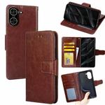 For Redmi A5 4G 171.7mm Crystal Texture Leather Phone Case(Brown)
