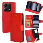 For Redmi Note 14S 4G Crystal Texture Leather Phone Case(Red)