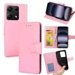 For Redmi Note 14S 4G Crystal Texture Leather Phone Case(Pink)