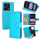 For Redmi Note 14S 4G Crystal Texture Leather Phone Case(Sky Blue)