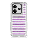 For Redmi Note 14 5G Capsule Glitter TPU Hybrid PC Airbag Phone Case(Purple)