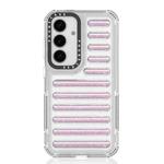 For Samsung Galaxy S25 5G Capsule Glitter TPU Hybrid PC Airbag Phone Case(Pink)