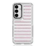 For Samsung Galaxy S25+ 5G Capsule Glitter TPU Hybrid PC Airbag Phone Case(Pink)