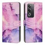 For OPPO A3 Pro 5G India Painted Marble Pattern Leather Phone Case(Purple)