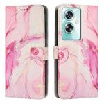 For OPPO A79 5G Global Painted Marble Pattern Leather Phone Case(Rose Gold)