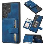 For Samsung Galaxy S25 Ultra 5G Skin Feel Dream RFID Anti-theft PU Card Bag Phone Case(Peacock Blue)