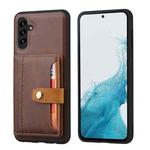 For Samsung Galaxy S25+ 5G Calfskin Card Slot TPU Hybrid PU Phone Case(Brown)