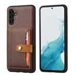 For Samsung Galaxy S25 5G Calfskin Card Slot TPU Hybrid PU Phone Case(Brown)