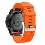 For Garmin 20mm Spotted Rose Gold Buckle Silicone Quick Release Watch Band(Orange)