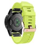 For Garmin 20mm Spotted Rose Gold Buckle Silicone Quick Release Watch Band(Green)