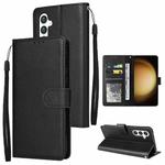 For Samsung Galaxy S25+ 5G 3-Card Slots Multifunctional Leather Phone Case(Black)