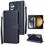 For Samsung Galaxy S25+ 5G 3-Card Slots Multifunctional Leather Phone Case(Blue)