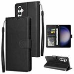 For Samsung Galaxy S25 5G 3-Card Slots Multifunctional Leather Phone Case(Black)